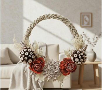 Art and Craft Ring Hanging Wall and Kitchen Decorations with Flowers