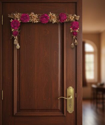 Beautiful Flower Toran Handmade Door Hanging for Traditional Indian Festival Decoration and Home Decor