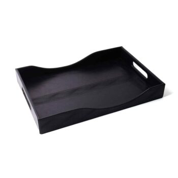 Rectangle Serving Tray Wave - BLACK