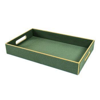 Reptilian style |Leatherette Rectangle Serving Tray| Serpentine