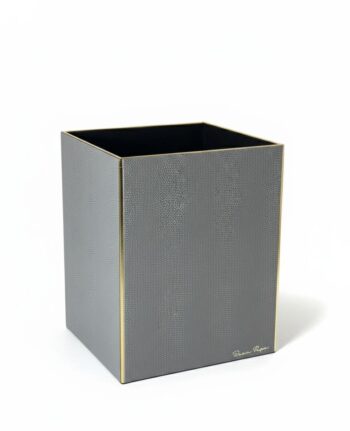 Reptilian style |Urban Faux Leather Dust Bin |Serpentie - Grey