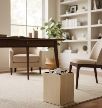 Reptilian style |Urban Faux Leather Dust Bin |Serpentie - Ivory