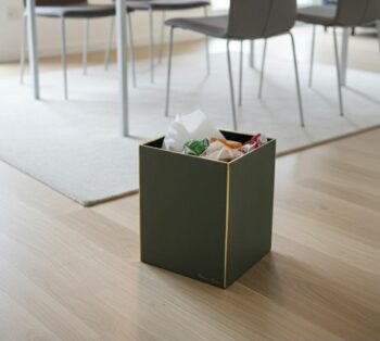 Reptilian style |Urban Faux Leather Dust Bin |Serpentie - Olive