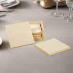 Leatherette Square Coasters Set of 6 |Serpentine