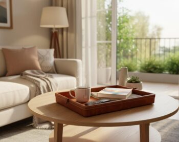 Premium Dot Style Leather Decorative Valet Tray